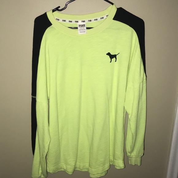 Victoria’s Secret PINK Neon Long Sleeved T-Shirt - Picture 1 of 5